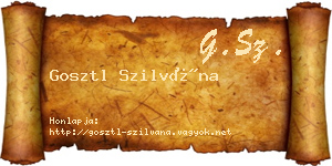 Gosztl Szilvána névjegykártya